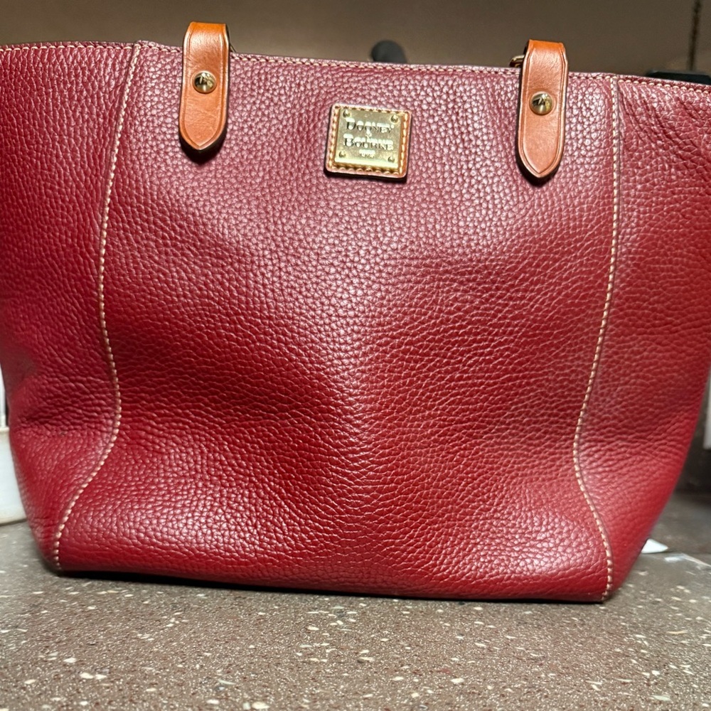 Dooney & Bourke Burgundy Leather Tote